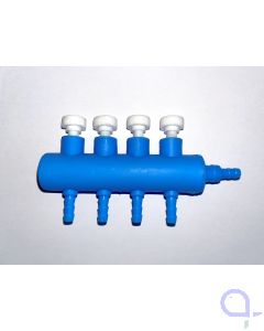 Luftverteiler regelbar 4-fach 4/6 mm Luftschlauch - Osaga Luftregler Teich Aquaristik